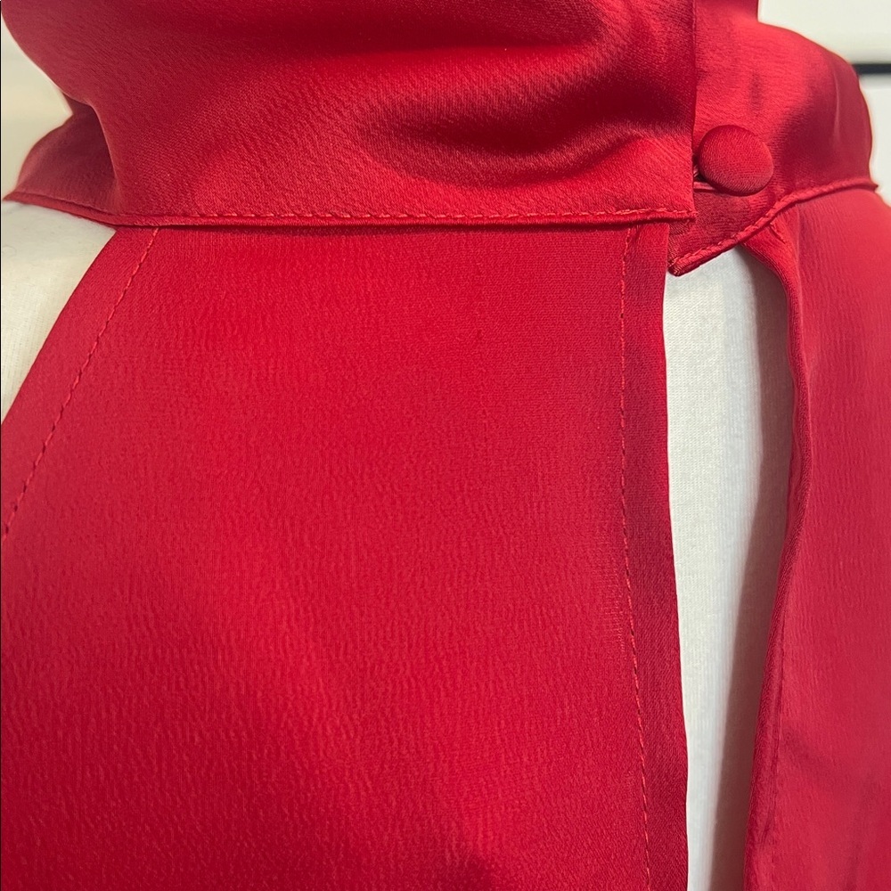 NWT Banana Republic Red Satin Mini Dress Size S - Picture 11 of 11